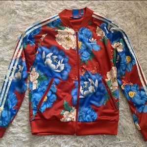 Floral Adidas superstar jacket